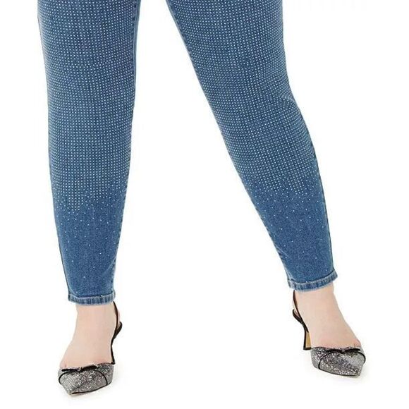 NC International Concepts size 16 Bling-Front Skinny Jeans (Indigo) - Picture 5 of 15